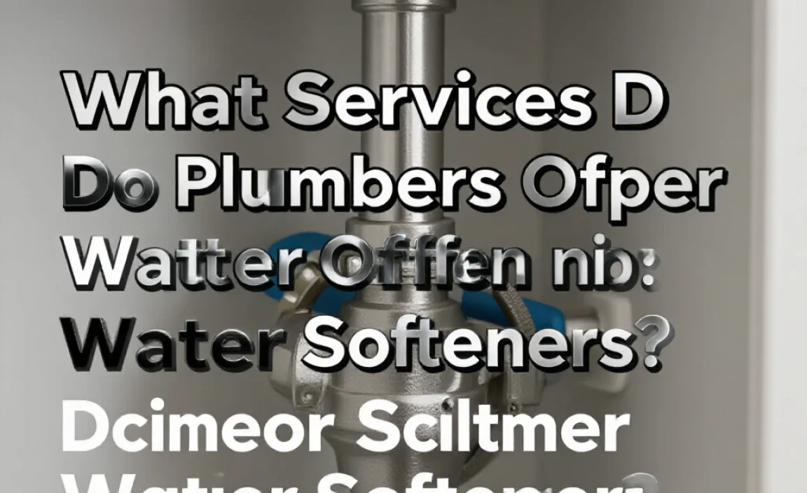 What Services Do Plumbers Offer for Water Softeners?