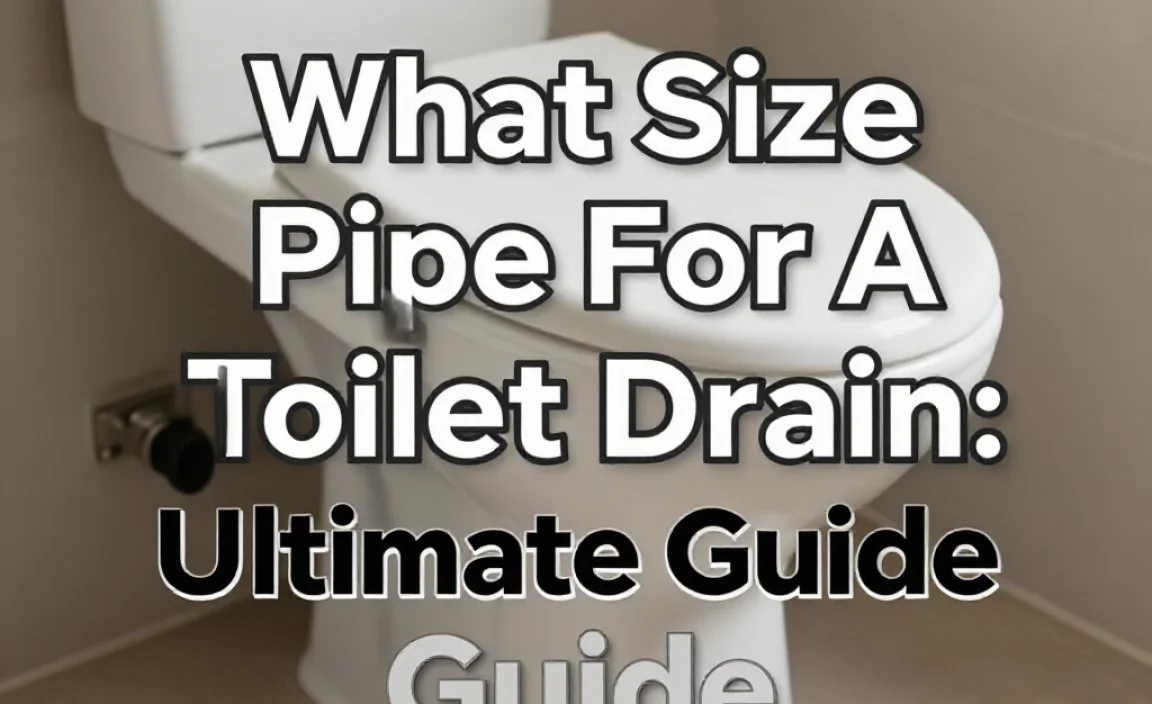 What Size Pipe For A Toilet Drain: Ultimate Guide