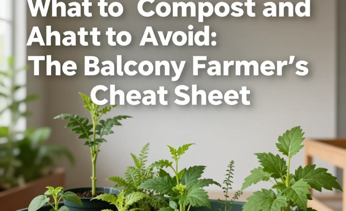 What to Compost and What to Avoid: The Balcony Farmer&rsquo;s Cheat Sheet