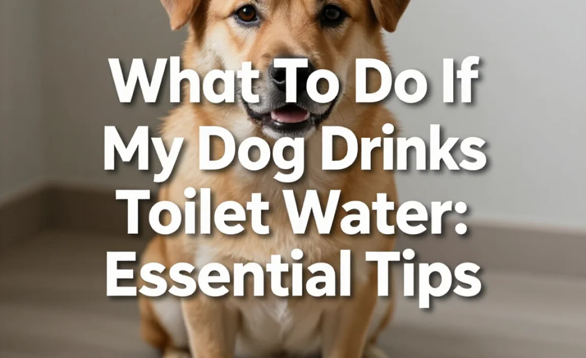 What To Do If My Dog Drinks Toilet Water: Essential Tips