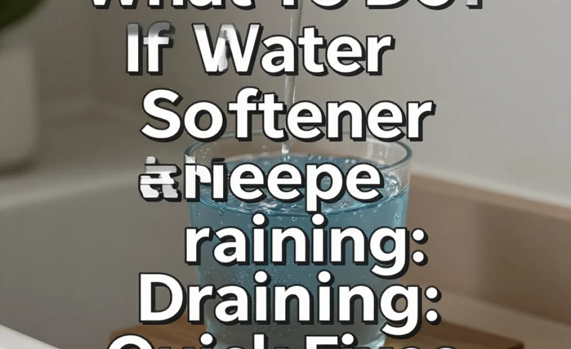 What To Do If Water Softener Keeps Draining: Quick Fixes
