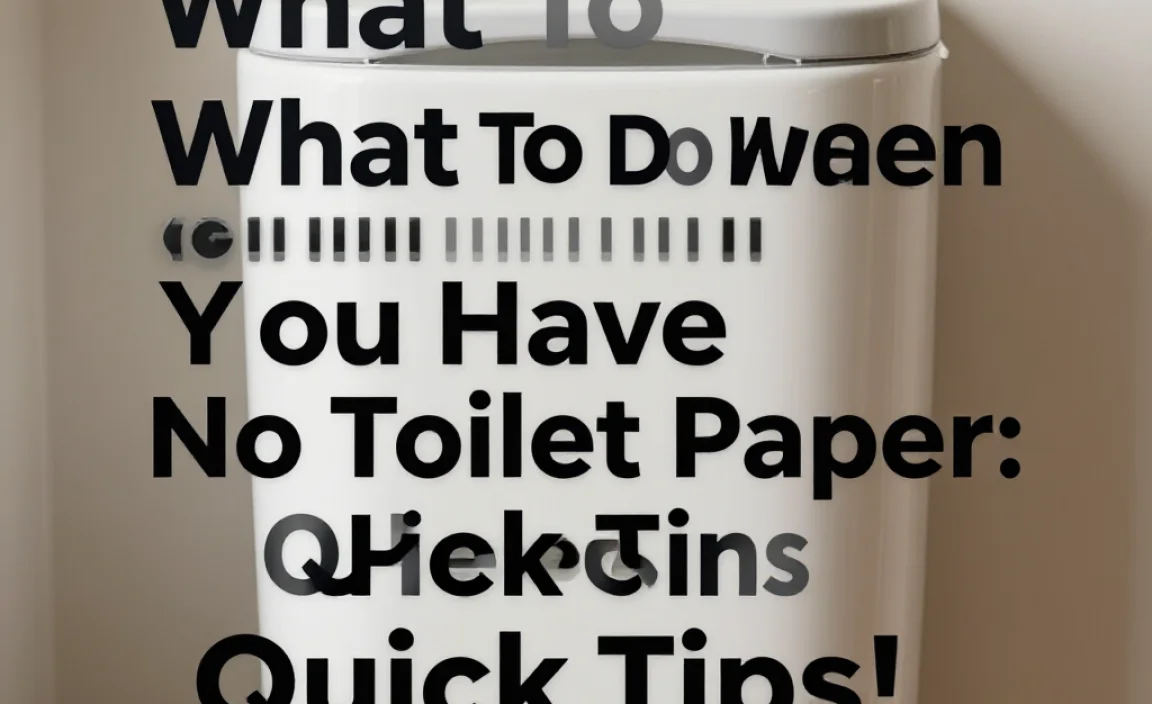 What To Do When You Have No Toilet Paper: Quick Tips!