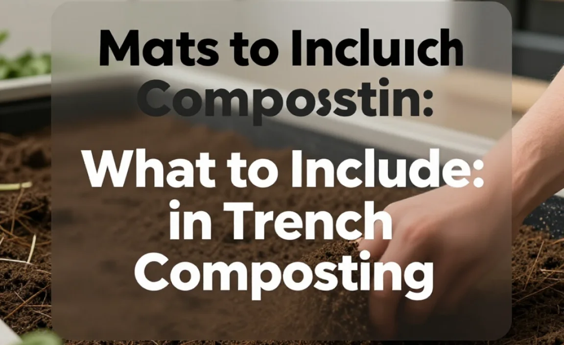 What to Include in Trench Composting