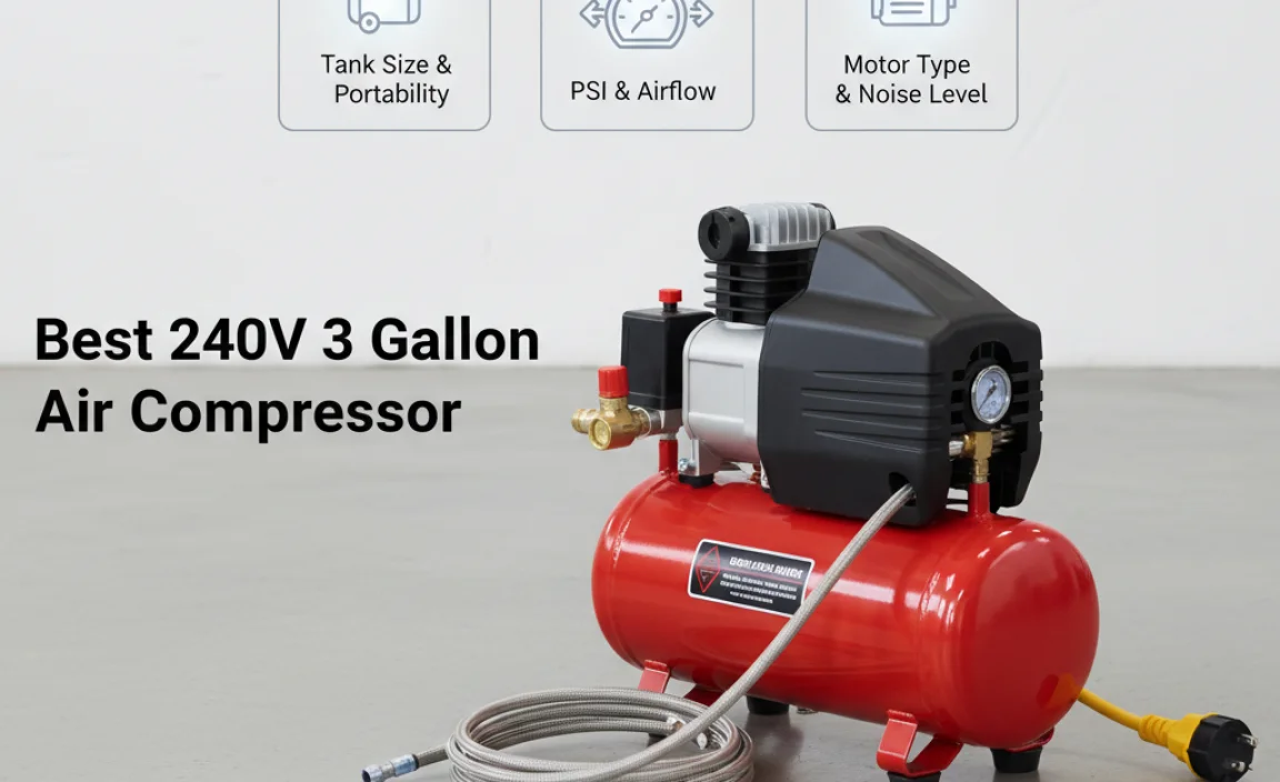 What to Look For in the Best 240V 3 Gallon Air Compressor