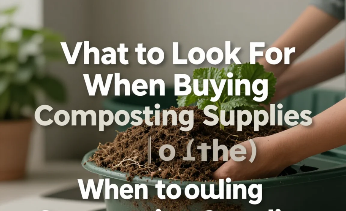 What to Look For When Buying Composting Supplies