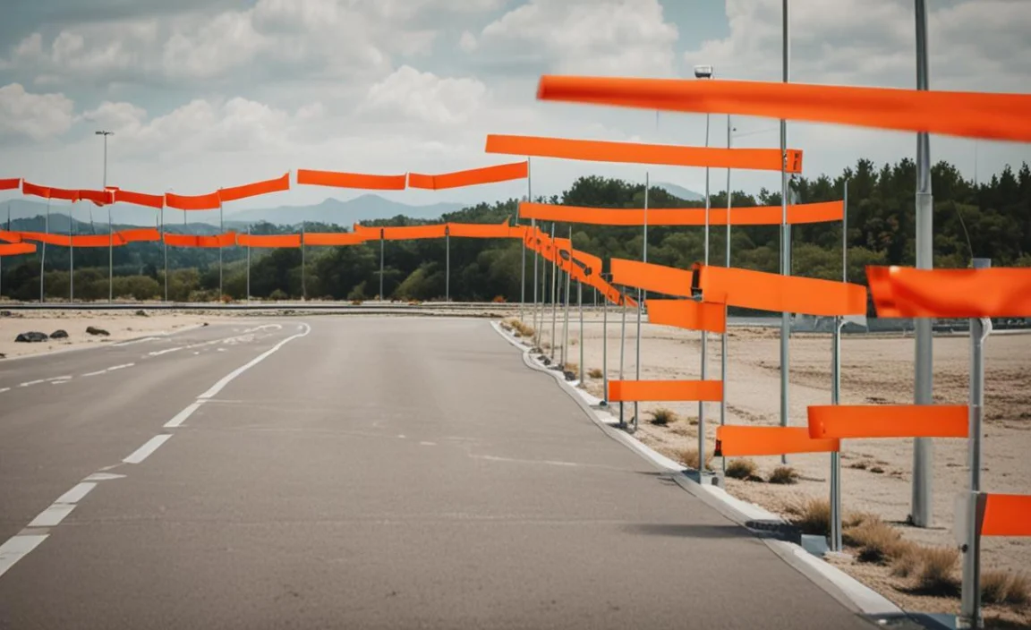 When Standard Orange Flags Or Flashing Warning Lights?