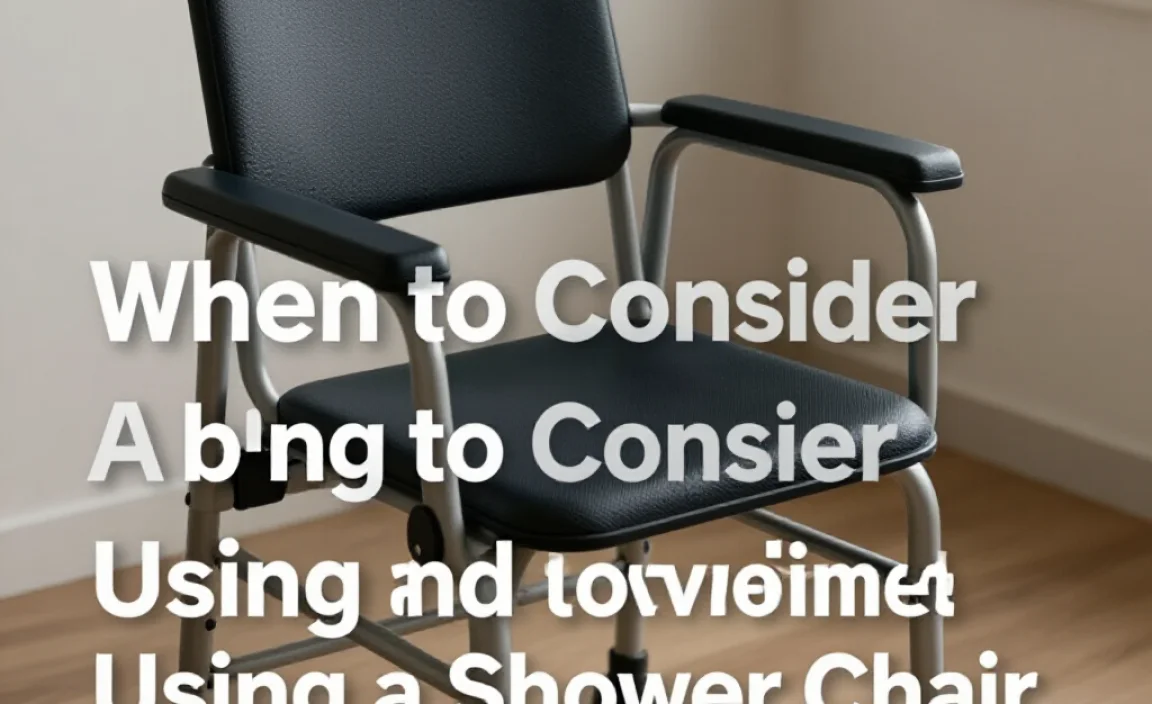 When to Consider Using a Shower Chair