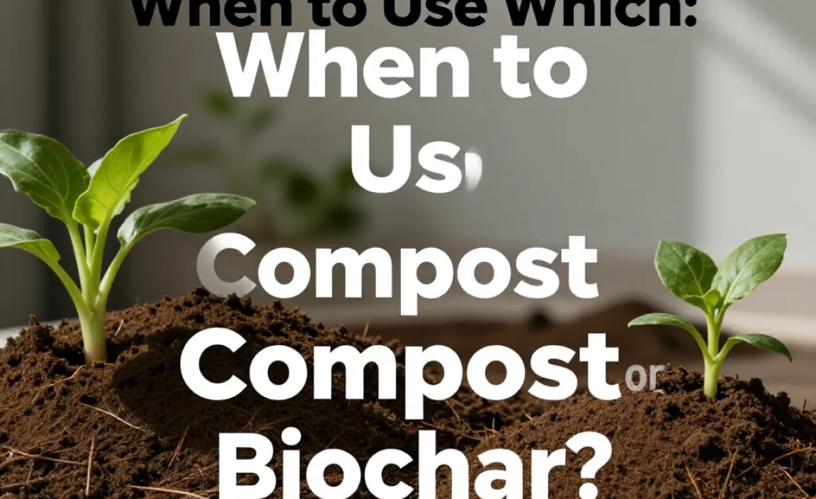 When to Use Which: Compost or Biochar?