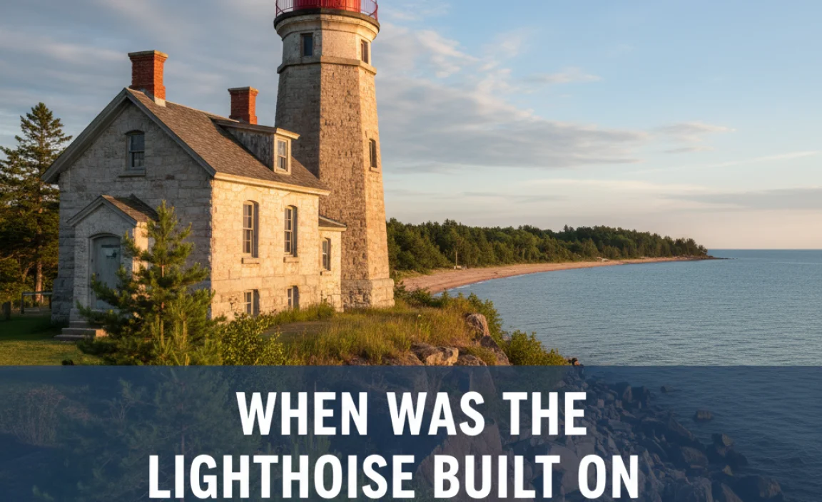 When Was The Lighthouse Built On South Fox Island?