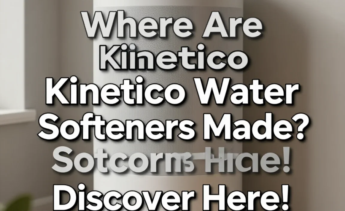 Where Are Kinetico Water Softeners Made? Discover Here!