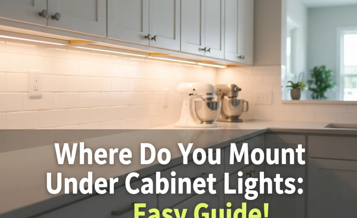 Where Do You Mount Under Cabinet Lights: Easy Guide!
