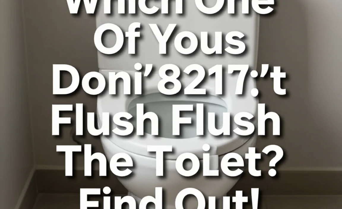 Which One Of Yous Didn’T Flush The Toilet? Find Out!