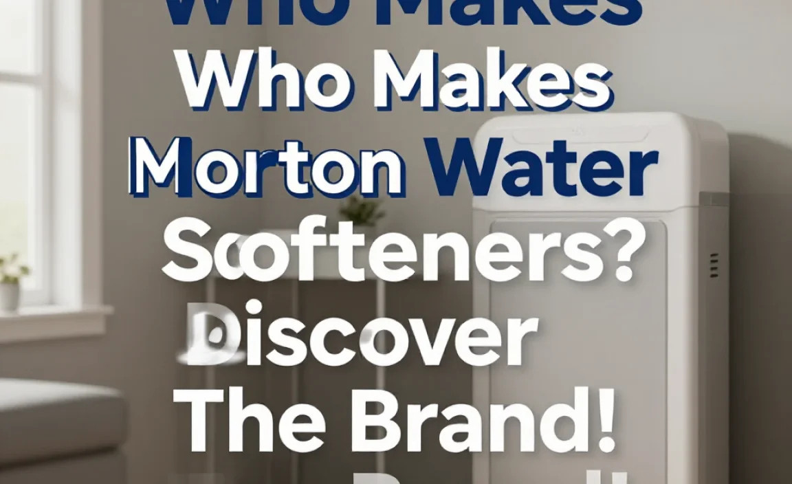 Who Makes Morton Water Softeners? Discover The Brand!