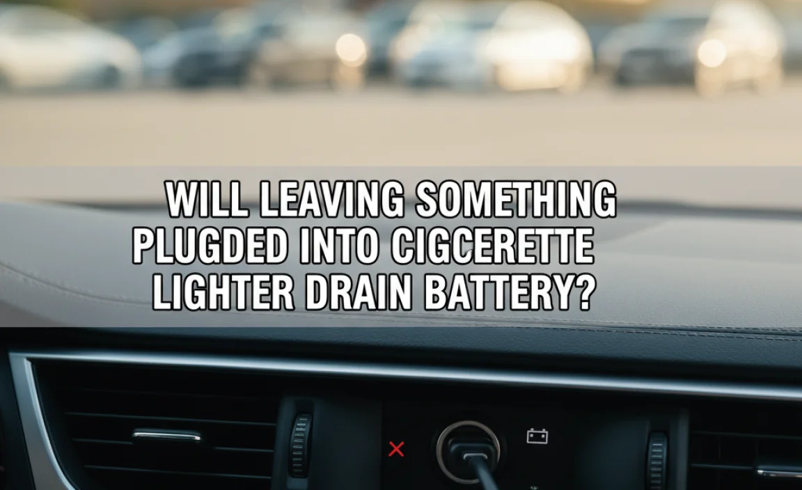Will Leaving Something Plugged Into Cigarette Lighter Drain Battery?