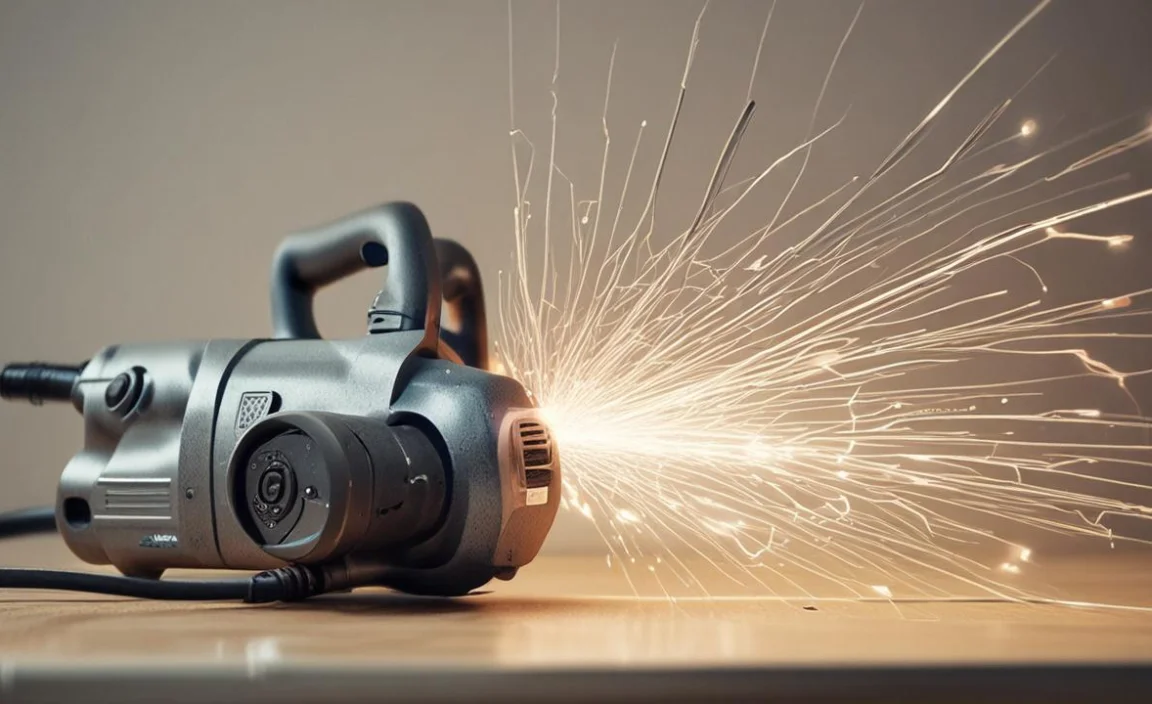 angle grinder sparking excessively from motor