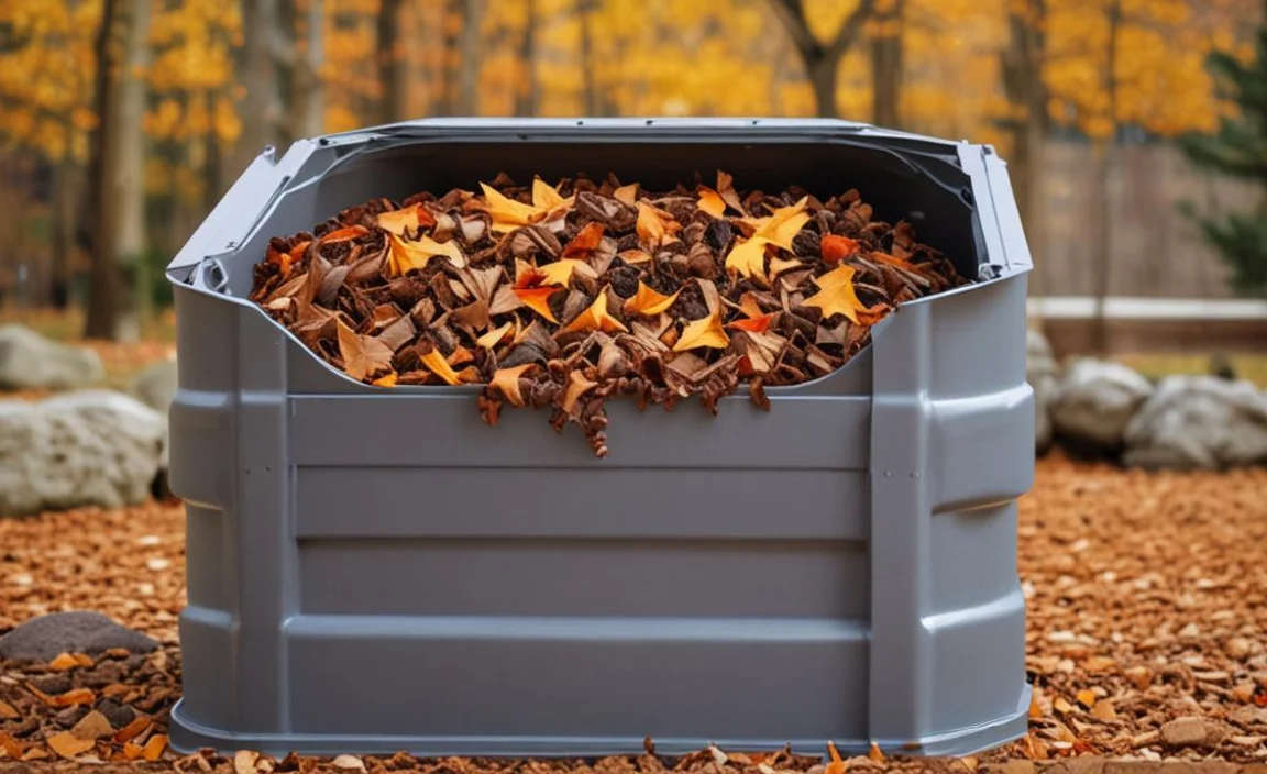 fall leaf compost bin winter management