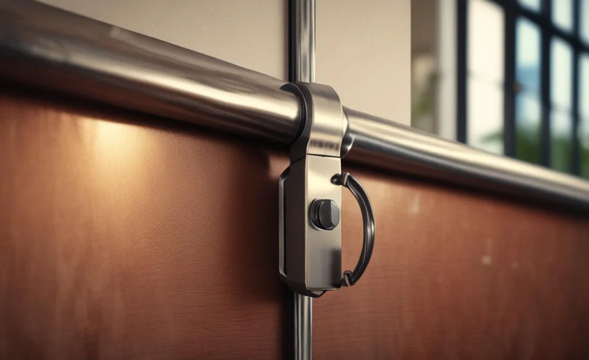 hotel style swing bar lock jammed how to open from outside