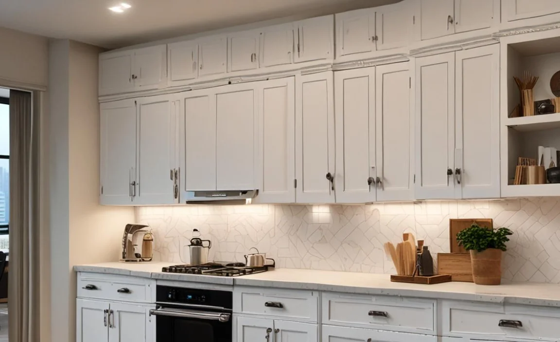 How to Cover Up Exposed Cabinet Hinge Cutouts with Decorative Hardware