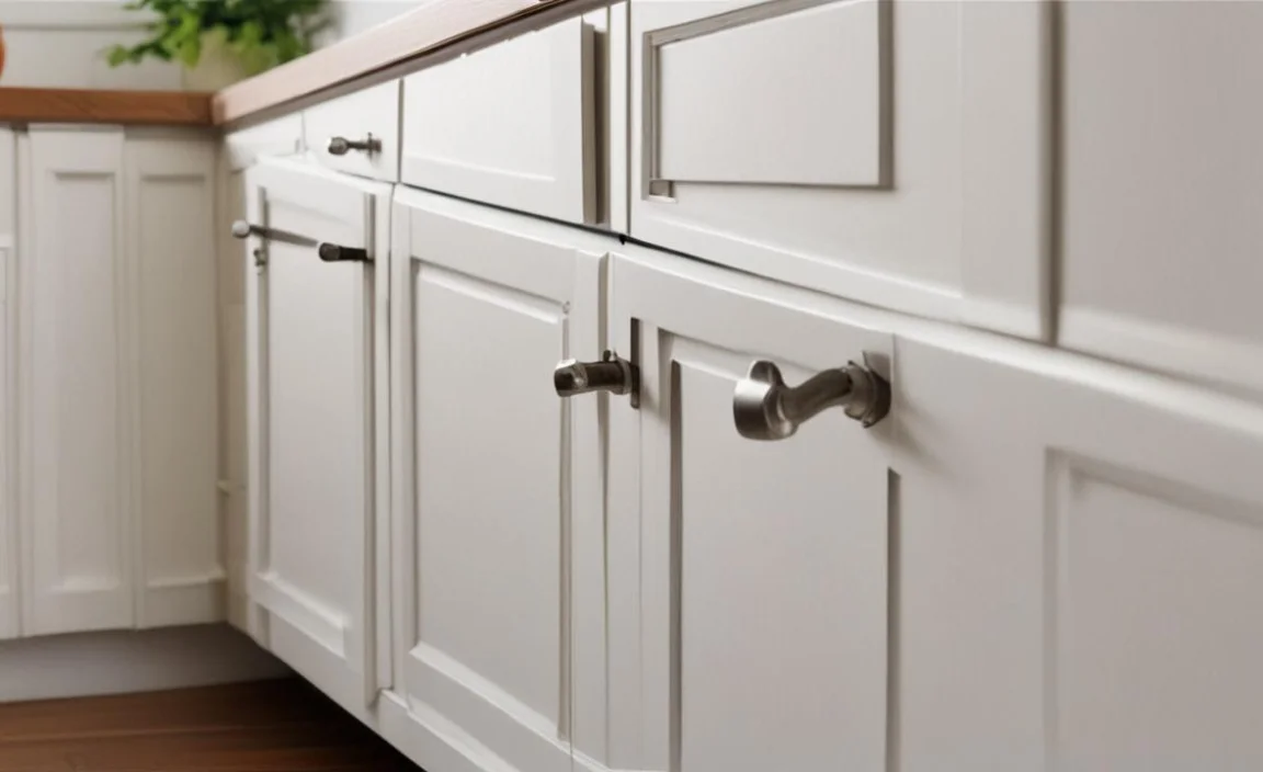 How to Cover Up Exposed Cabinet Hinge Cutouts with Wallpaper