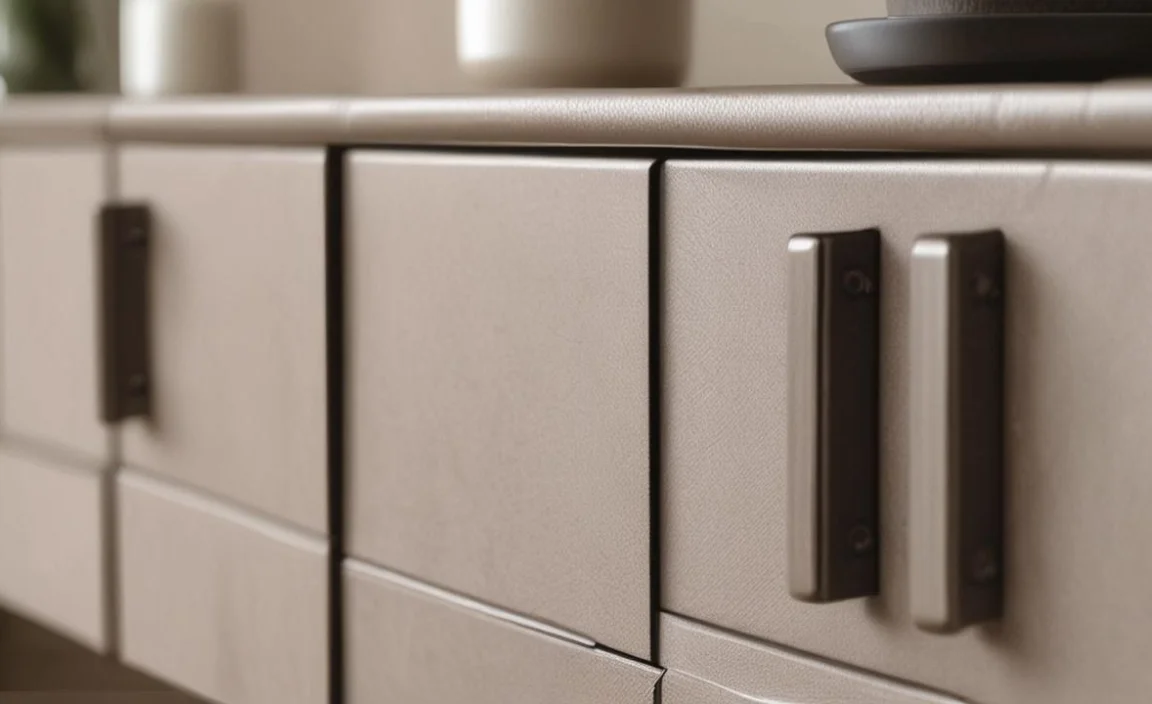 how to make your own leather cabinet pulls