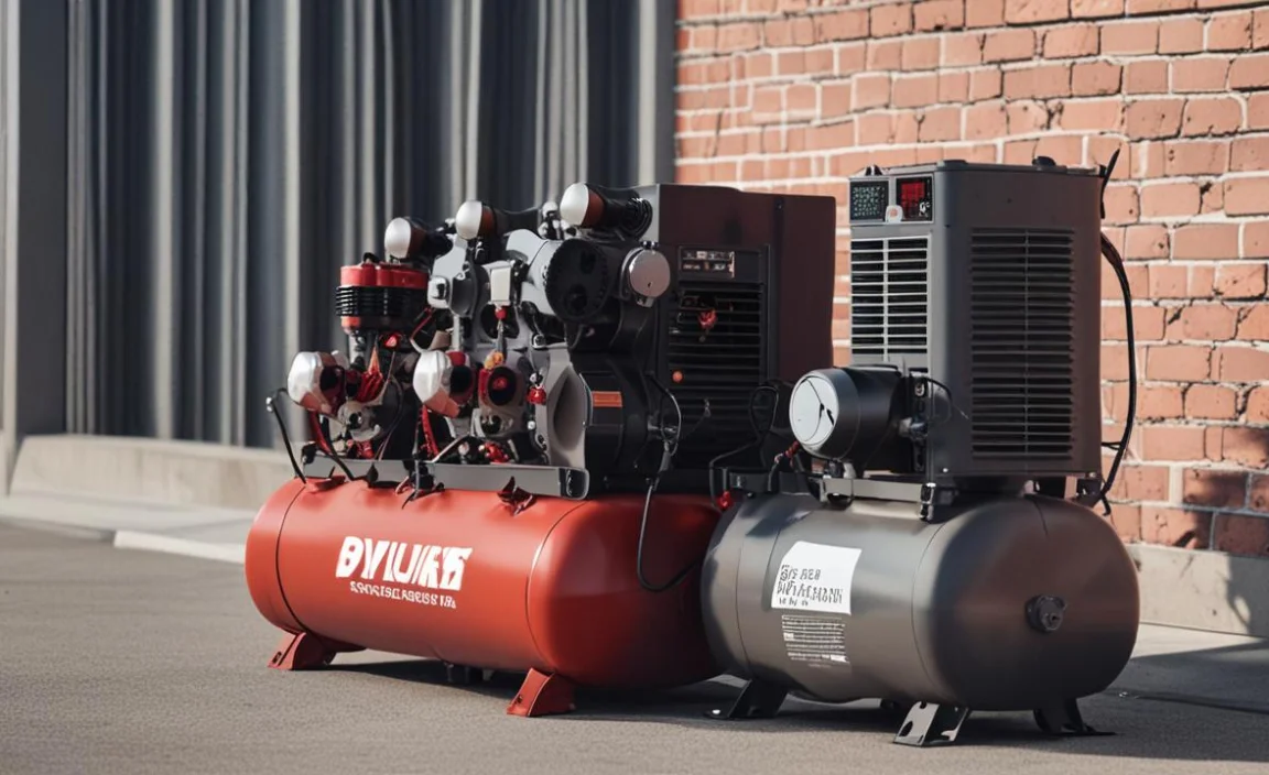 how to run two air compressors together in parallel