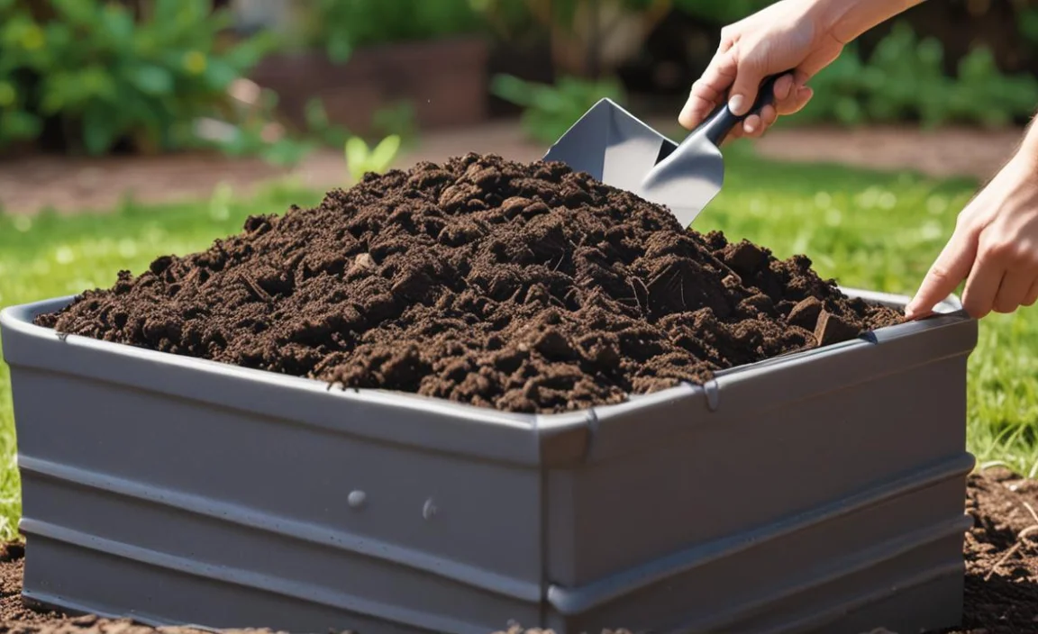 Measuring Compost for Flower Beds