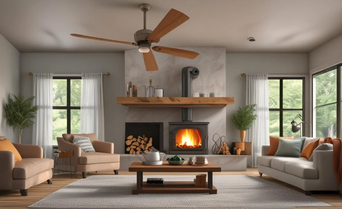 Using a Ceiling Fan to Distribute Heat Efficiently