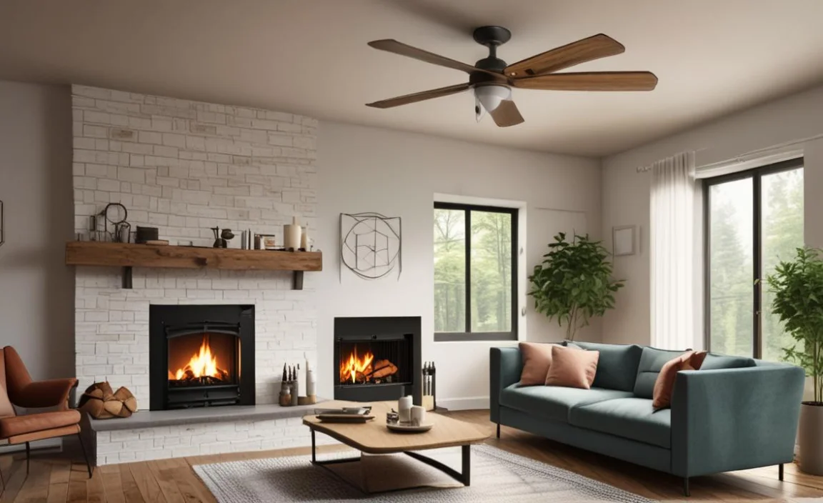 using a ceiling fan to distribute wood stove heat