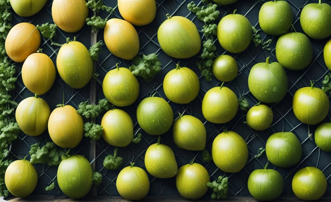 vertical gardening trellising heavy melons