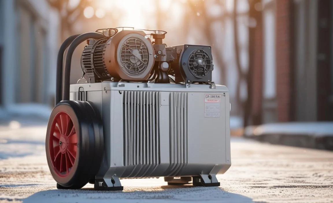 winterizing an air compressor stored outside in freezing weather