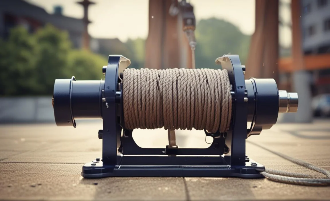 1: Attaching the rope to the drum or capstan head
