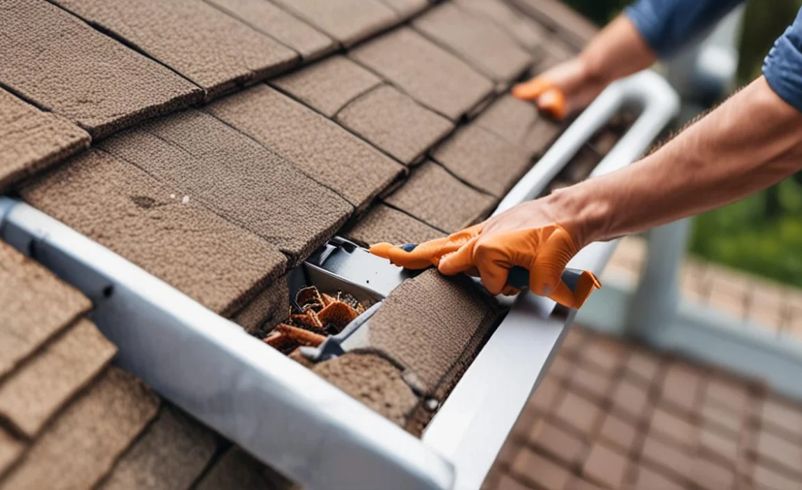 2. Cleaning Gutters With A Garden Hose