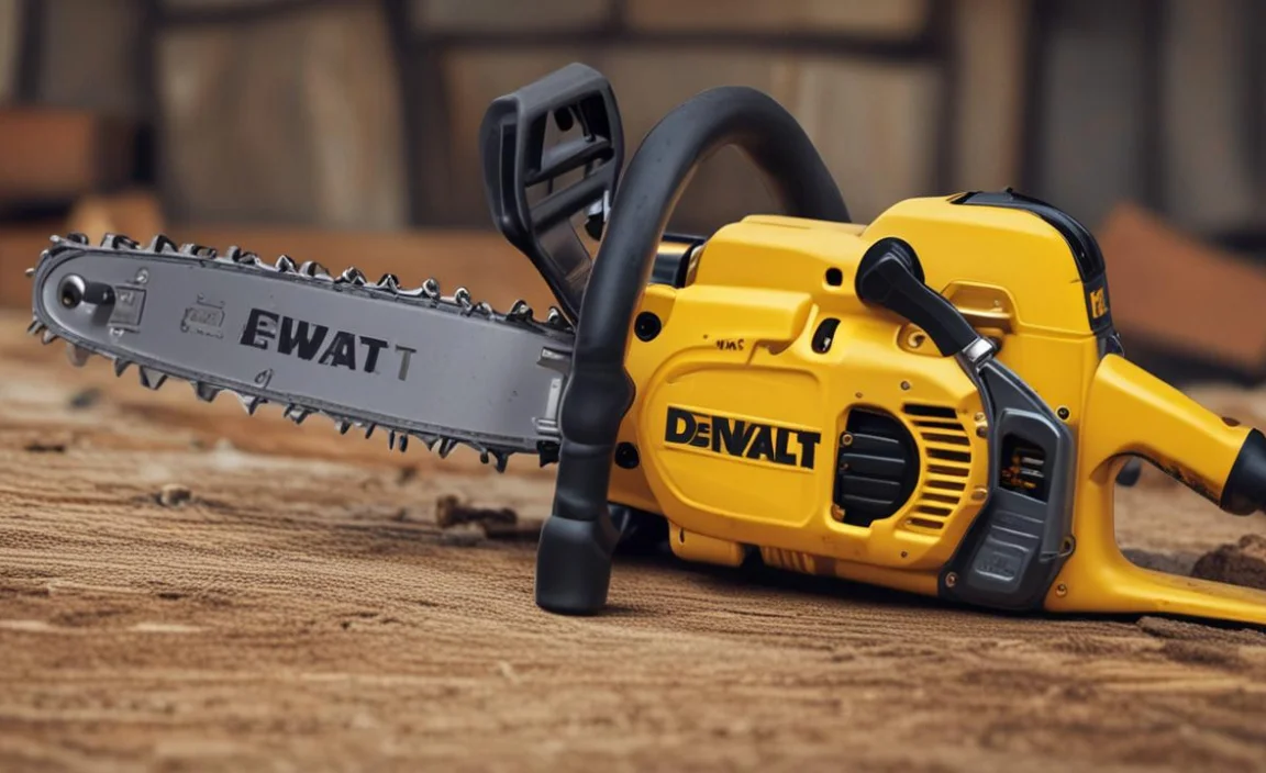 7.Smoking Dewalt 20v Chainsaw