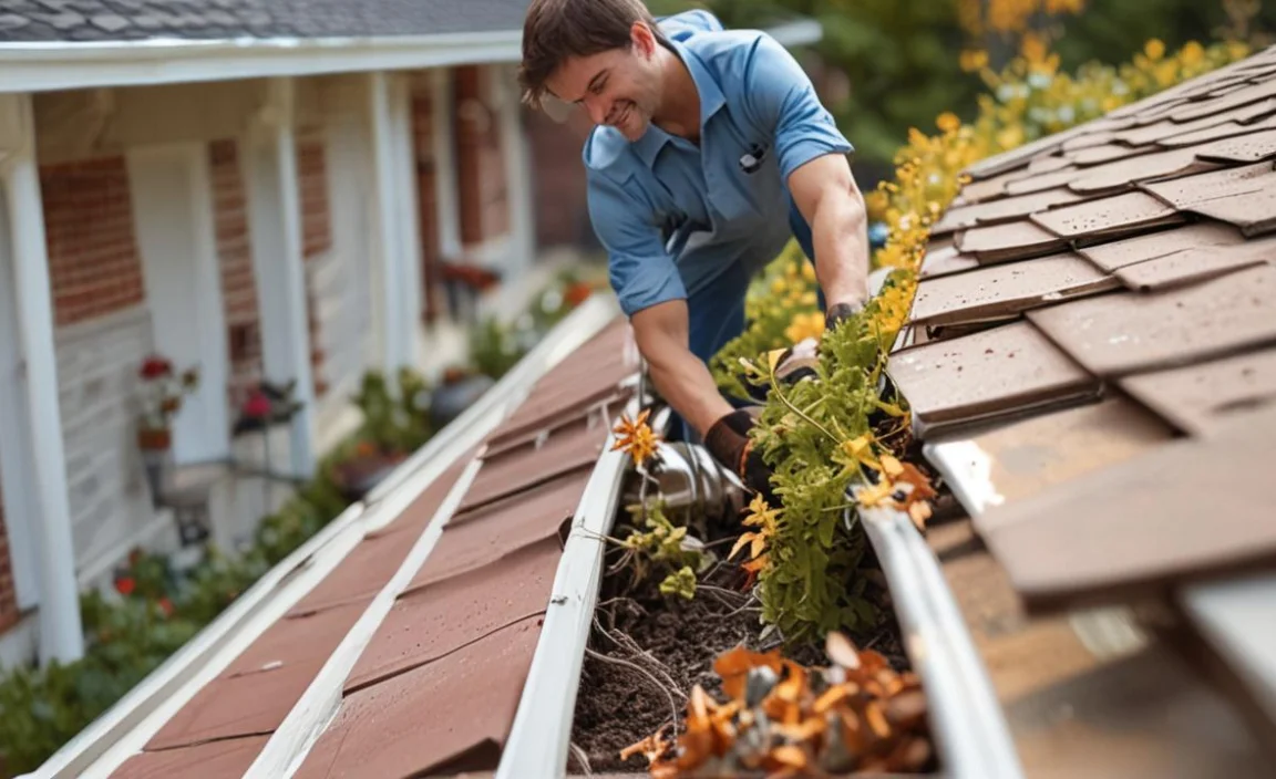 8. Using A Leaf Blower For Cleaning Gutters And Roofs