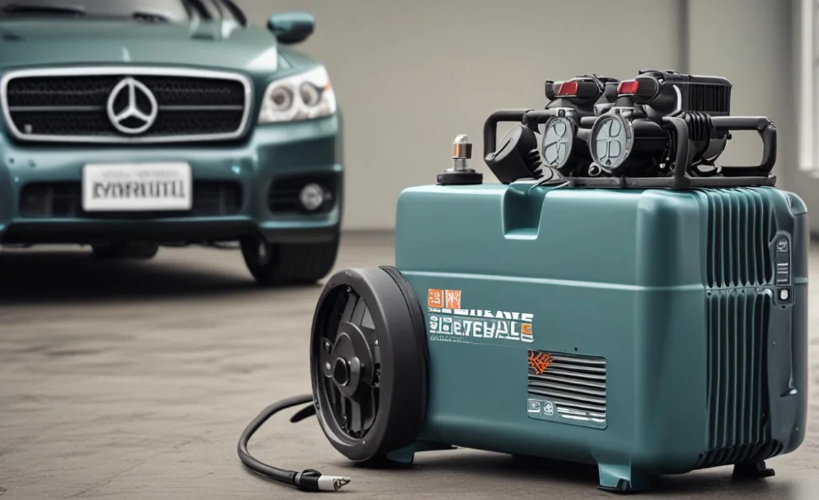 Air Compressor Used For Engine Repair And Maintenance