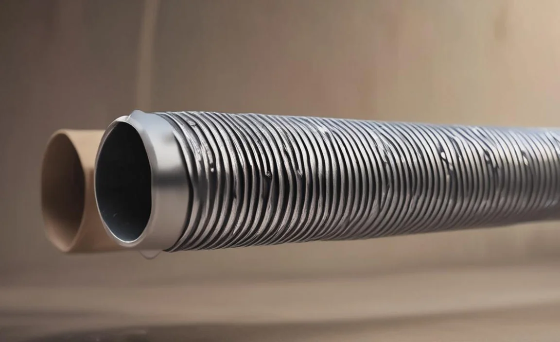 Cutting A Corrugated Crain Pipe With A Hacksaw