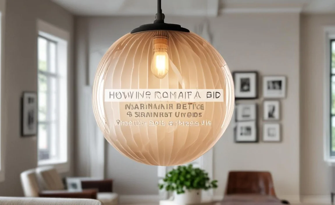 How To Remove Glass Globe From Pendant Light Fixture Easily