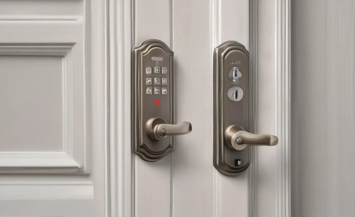 Kwikset Tylo Entry Door Knob with Lock and Key, Secure Keyed Handle Exterior, Front Entrance and Bedroom, Satin Nickel, Pick Resistant SmartKey Rekey Security and Microban