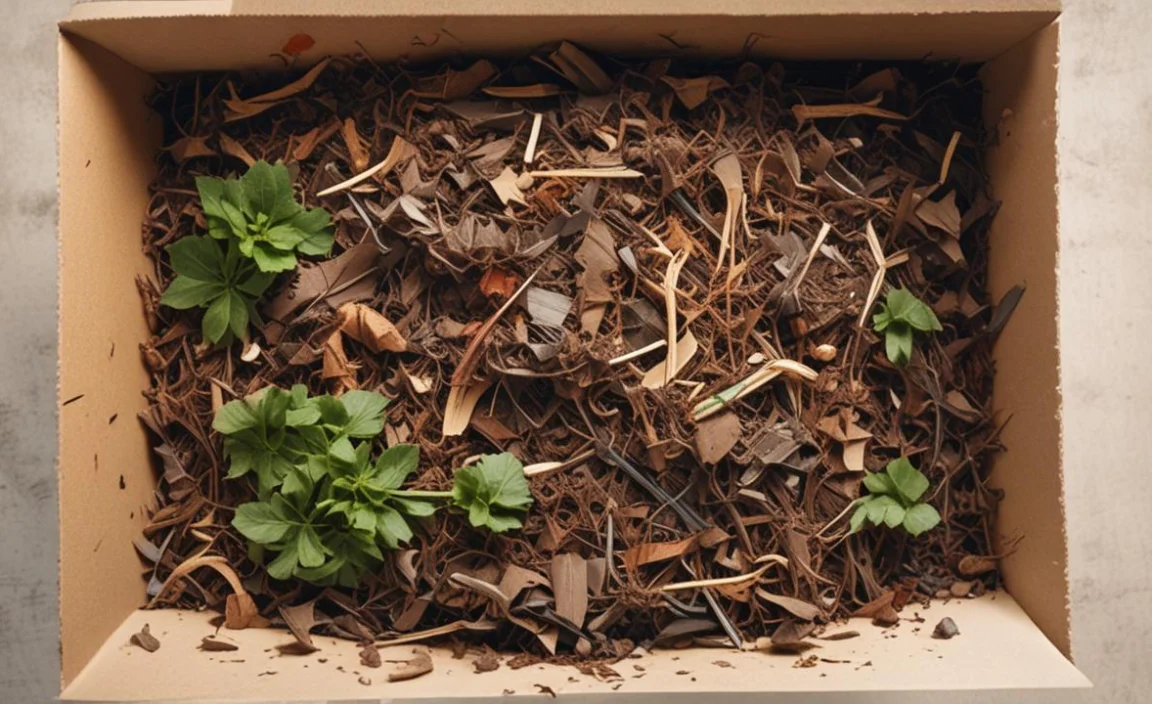 Layer Shredded Paper With Compost