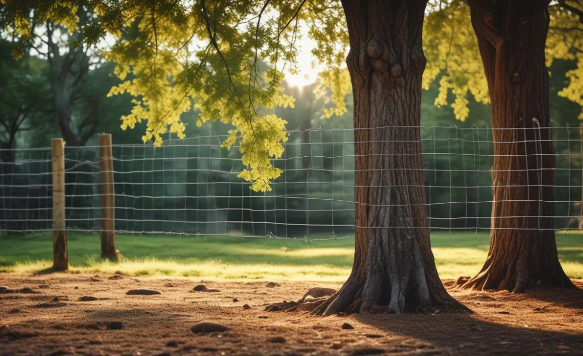 Measure And Mark The Property Boundary And Tree Trunk