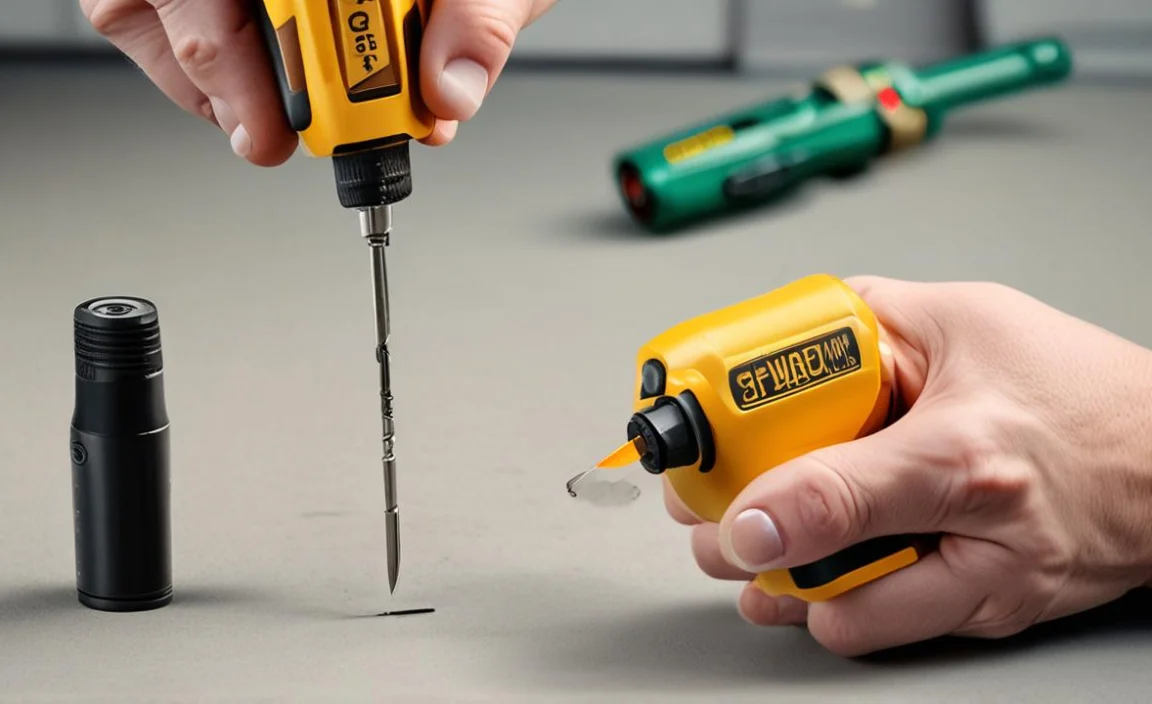 Place The Screwdriver On The Battery