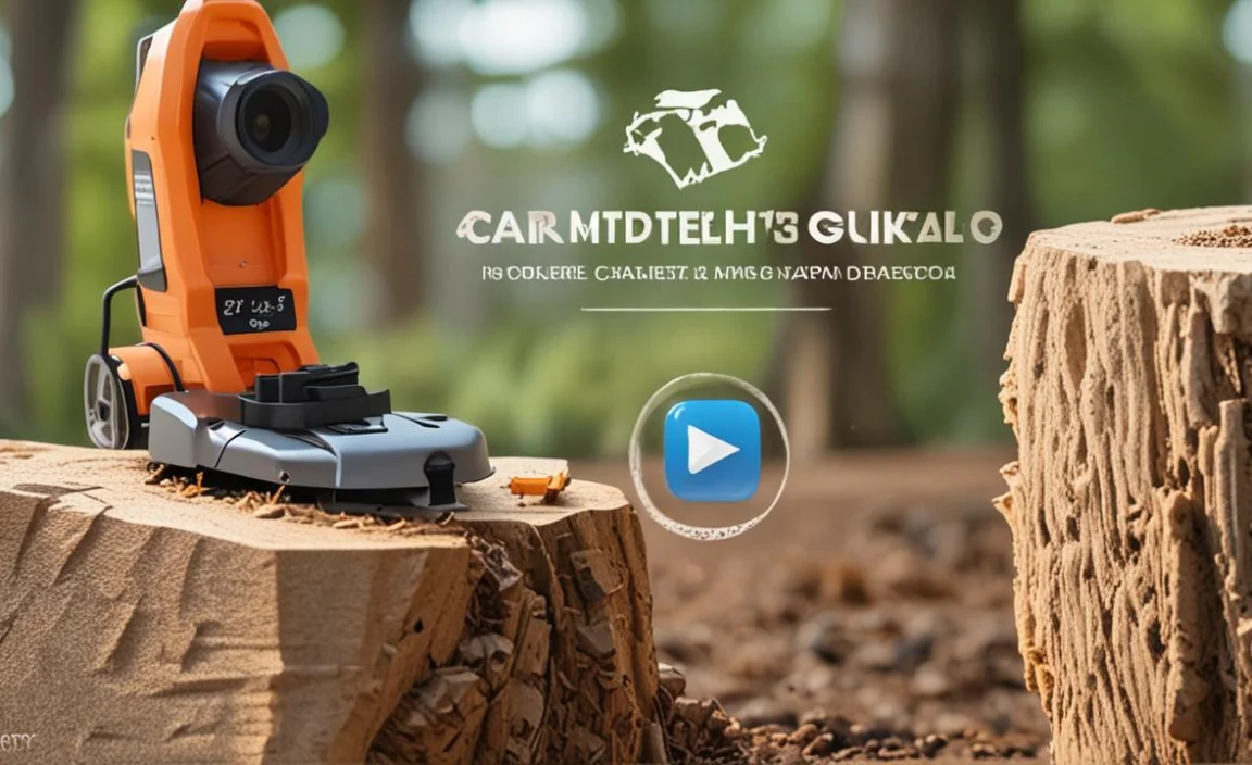 Prepare the stump grinder.