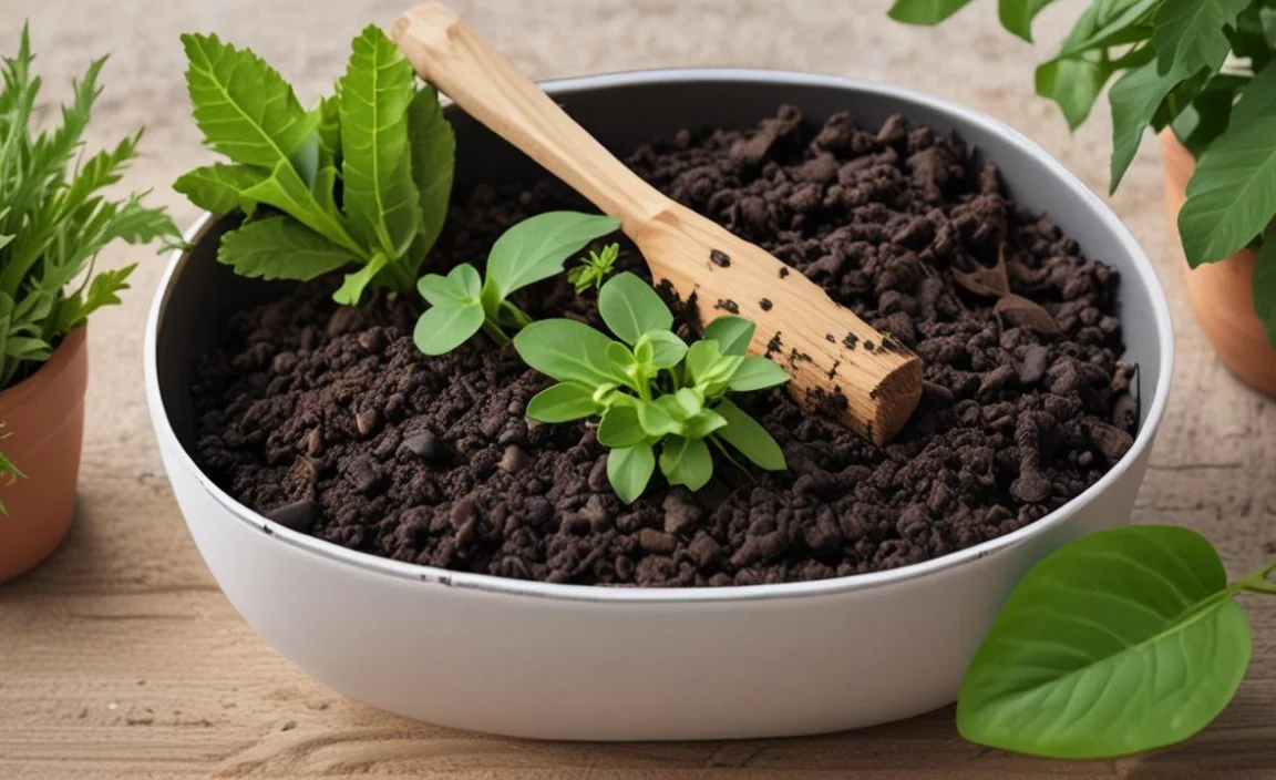 Problem 1: Plants look burnt or yellowed after adding compost.
