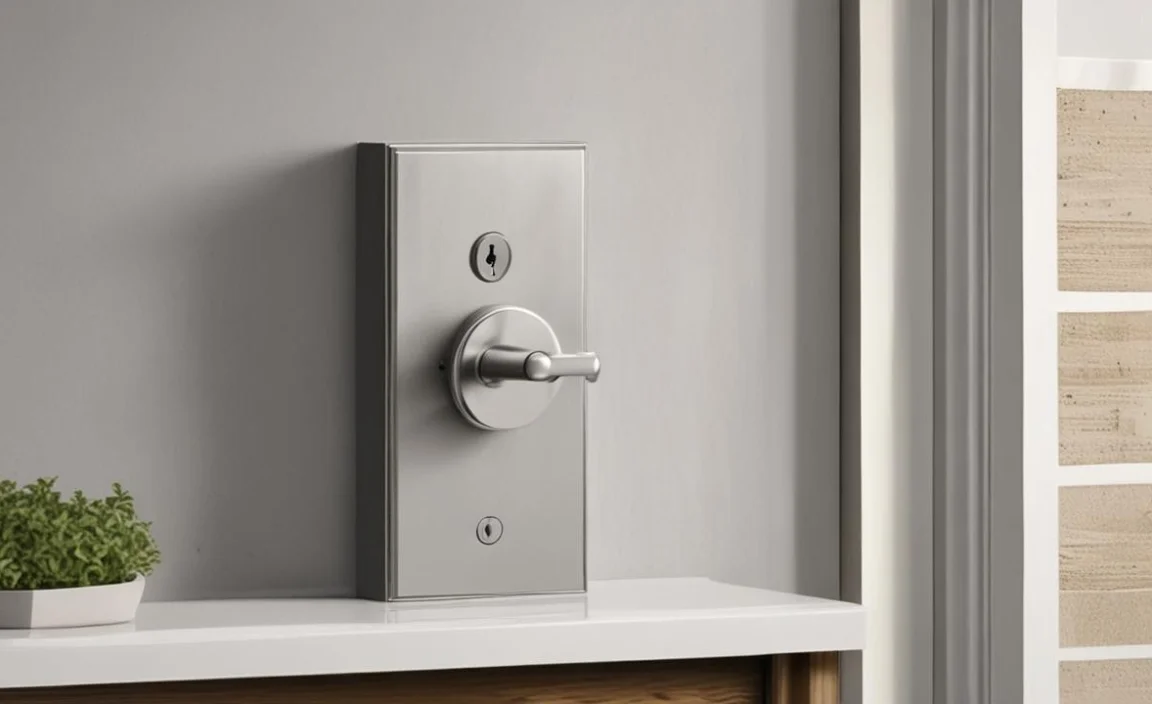 SCHLAGE Satin Nickel FB50N V GEO 619 B60 Single Cylinder Deadbolt and F51 Entry Georgian Knob Keyed Alike, Finish, Security Set