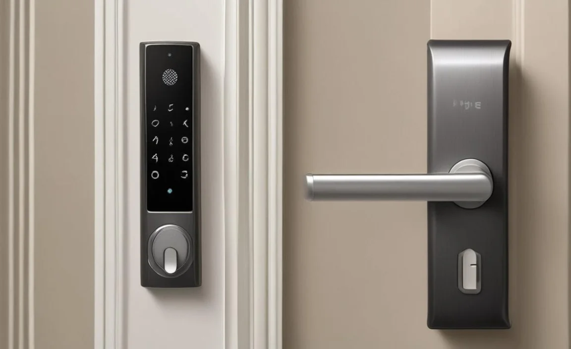 Smart Keyless Entry Door Lock – Fingerprint Electronic Deadbolt Touchscreen Keypad SMONET Biometric Digital Bluetooth Door Lock Smart Deadbolt Compatible with Alexa for Homes and Hotel