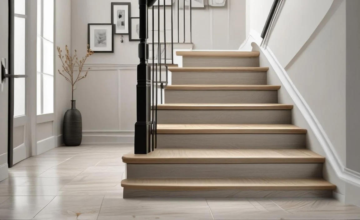 Step 4: Attach The Vinyl Flooring To Each Step
