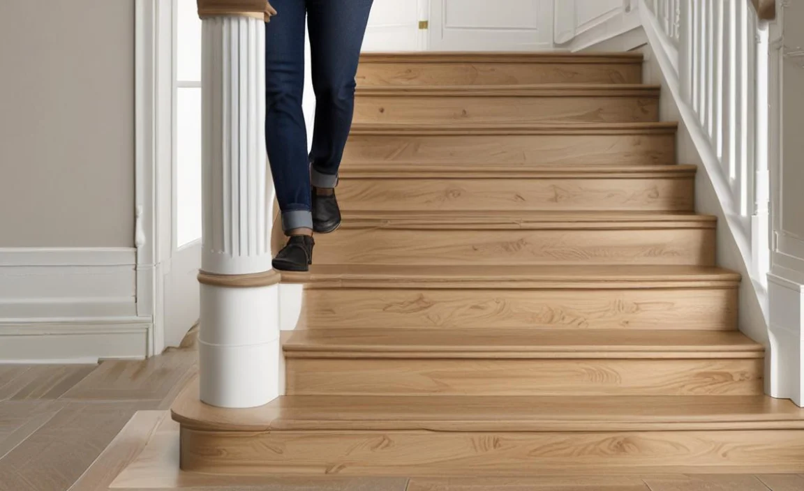 Step 5: Finish The Edges Of The Vinyl Floor On The Stairs