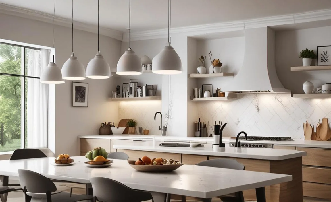 Stylish White Pendant Lights For Kitchen: Illuminate Your Space