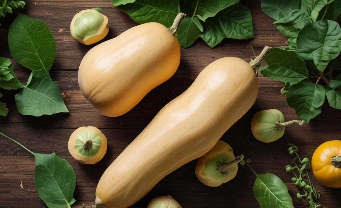 The Process Of Picking Butternut Squash From The Vine