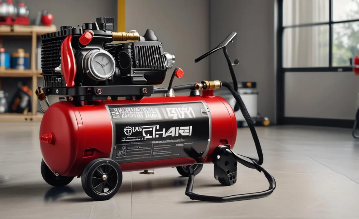 Turning On The Air Compressor And Adjusting The Pressure Regulator